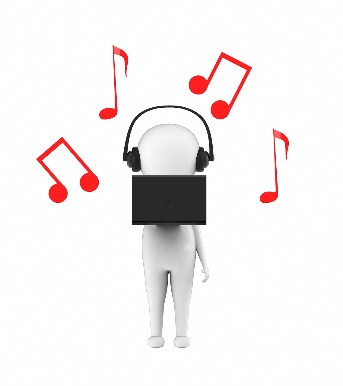 white, cartoon, isolated, guy, music, three-dimensional, concept, people, notes, laptop, headset, listen, stand, audio, mp3, render, rendering, musical note, music note, music notes 3d, music elements, tune, musical symbol, music concept, 3d, music, people, notes, headset, mp3, musical note, musical note, music note, music note, music note, music note, music note, tune, tune, tune, tune, tune
